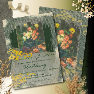 Invitation Mariage de peinture Vintage romantique