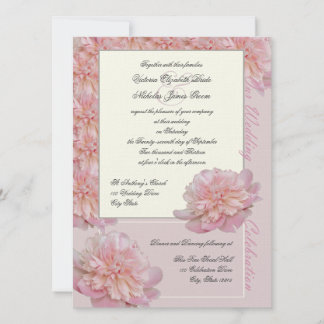 Invitation Mariage de Peony rose