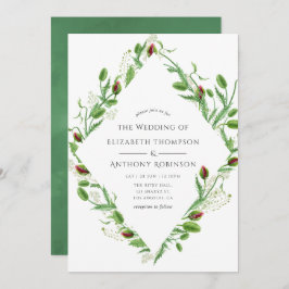 Invitation Mariage de pépites rose aquarelle