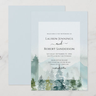 Invitation Mariage de pin rustique