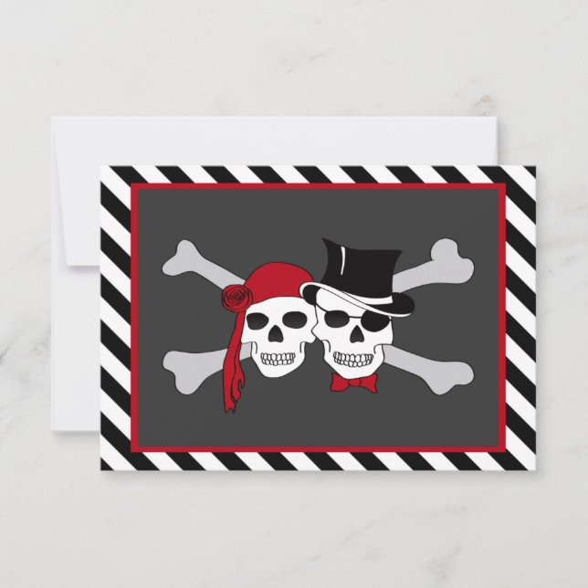 Invitation mariage de pirate (Devant)