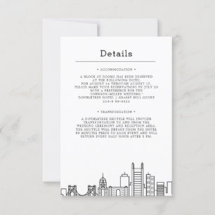 Invitation Mariage de Pittsburgh   Détails de l'invité