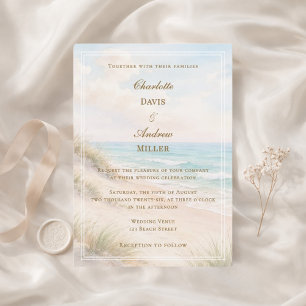 Invitation Mariage de plage côtière