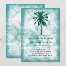 Mariage de plage de palmiers tropicaux