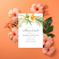 Mariage de plage floral tropical exotique brunch