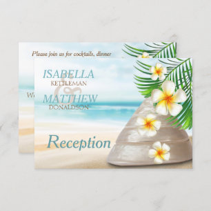 Invitation Mariage de plage pour le Mr & Mrs. Réception