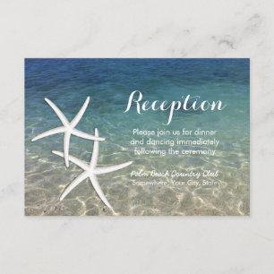 Invitation Mariage de plage Réception Tropical Starfish