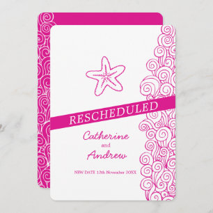 Invitation Mariage de plage rose tourbillon Starfish reprogra