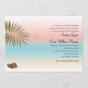 Invitation Mariage de plage tropicale