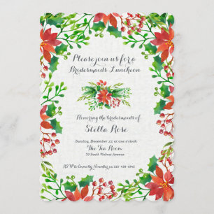 Invitation Mariage de Poinsettia