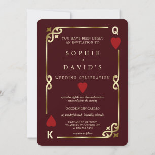 Invitation Mariage de poker au Deep Burgundy Casino Las Vegas