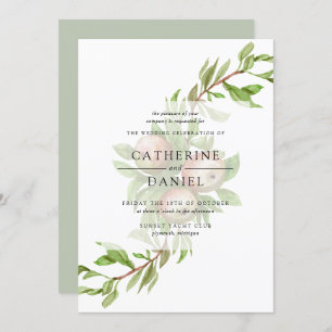Invitation Mariage de pommes aquarelle