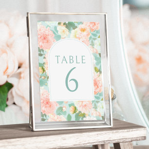 Invitation Mariage de ponte rose chiffres de la table de