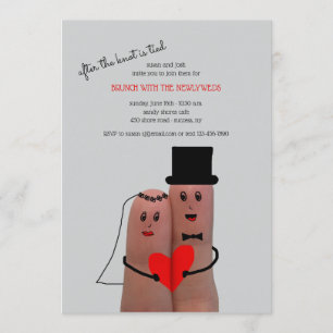 Invitation Mariage de poste Couple Cute Brunch