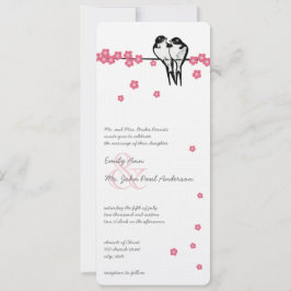 Invitation Mariage de poulet de la forêt enchantée en fleurs 