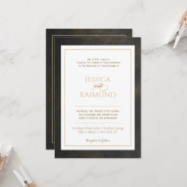 Invitation Mariage de poussière d'or
