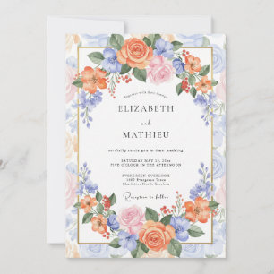 Invitation Mariage de printemps à couper le souffle aux abric