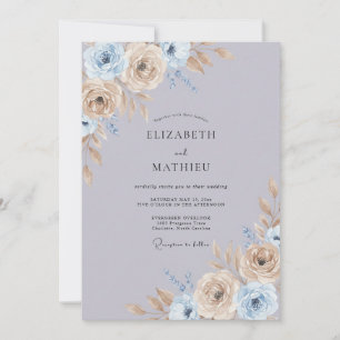 Invitation Mariage de printemps attrayant lavande poussiéreus