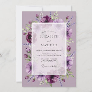 Invitation Mariage de printemps enchanteur au lilas