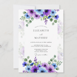 Invitation Mariage de printemps époustouflant au lavande viol