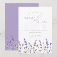 Mariage de printemps floral lavande élégant