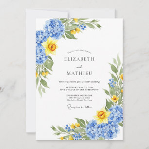 Invitation Mariage de printemps rafraîchissant jaune narcisse
