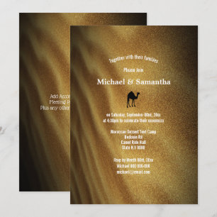 Invitation mariage de randonnée à dos de chameau le week-end