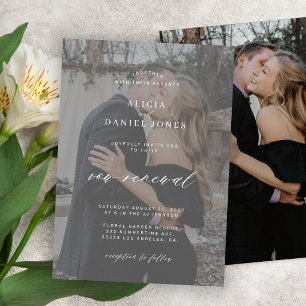 Invitation Mariage de renouvellement de vœux 2 photos avec su