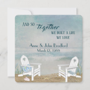 Invitation Mariage de renouvellement Vow Beach