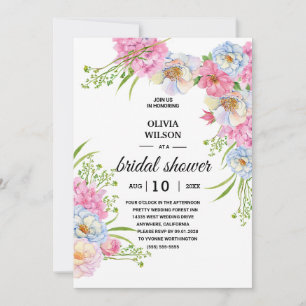 Invitation Mariage de Rêve Rose Pâle et Or Burgundy