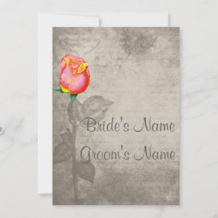 Invitation Mariage de Rose de couleur Vintage Spot Sepia