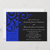 Mariage de rotation noir/bleu royal