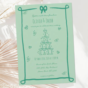 Invitation Mariage de scribble à main fantaisiste