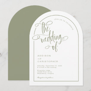 Invitation Mariage de script de calligraphie manuscrite de Sa