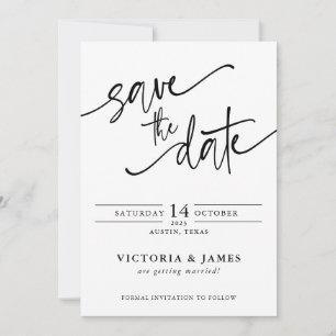 Invitation Mariage de script Enregistrer la date