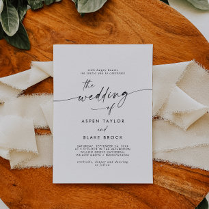 Invitation Mariage de script moderne