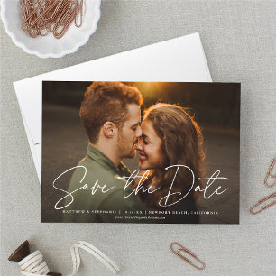 Invitation Mariage De Script Moderne Enregistrer La Photo De 