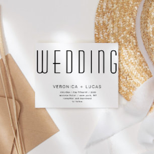 Invitation mariage de script moderne minimaliste