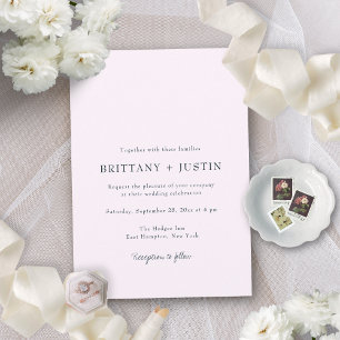 Invitation Mariage de script noir moderne breton avec RSVP