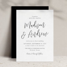 Mariage de script noir simple