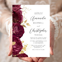 Mariage de script or floral de Bourgogne