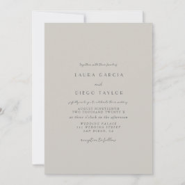 Invitation Mariage de script Pastel Grey