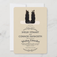 Mariage de Silhouette, berger allemand