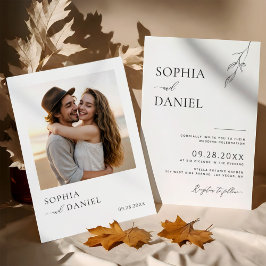 Invitation Mariage de simplicité moderne Bliss botanique