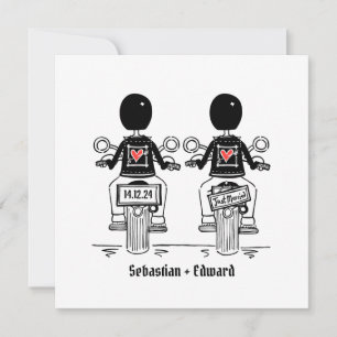 Invitation Mariage de soirée personnalisé pour deux mariés mo