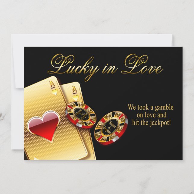 Invitation Mariage de style Casino Sophie DEMANDEZ LES NOMS S (Devant)