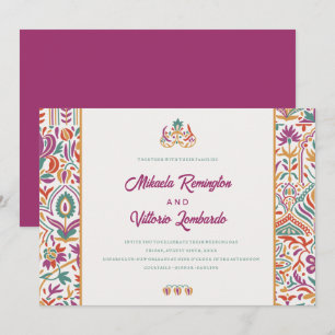Invitation Mariage de style indien coloré