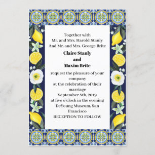 Invitation Mariage de style italien