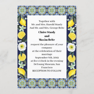 Invitation Mariage de style italien