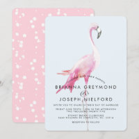 Mariage de style Tropical Flamant rose rose